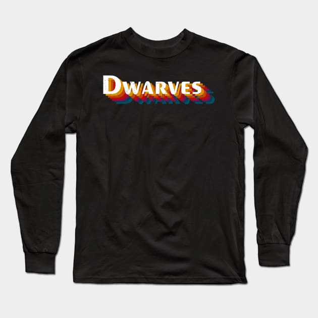 retro vintage Dwarves Long Sleeve T-Shirt by TulenTelan